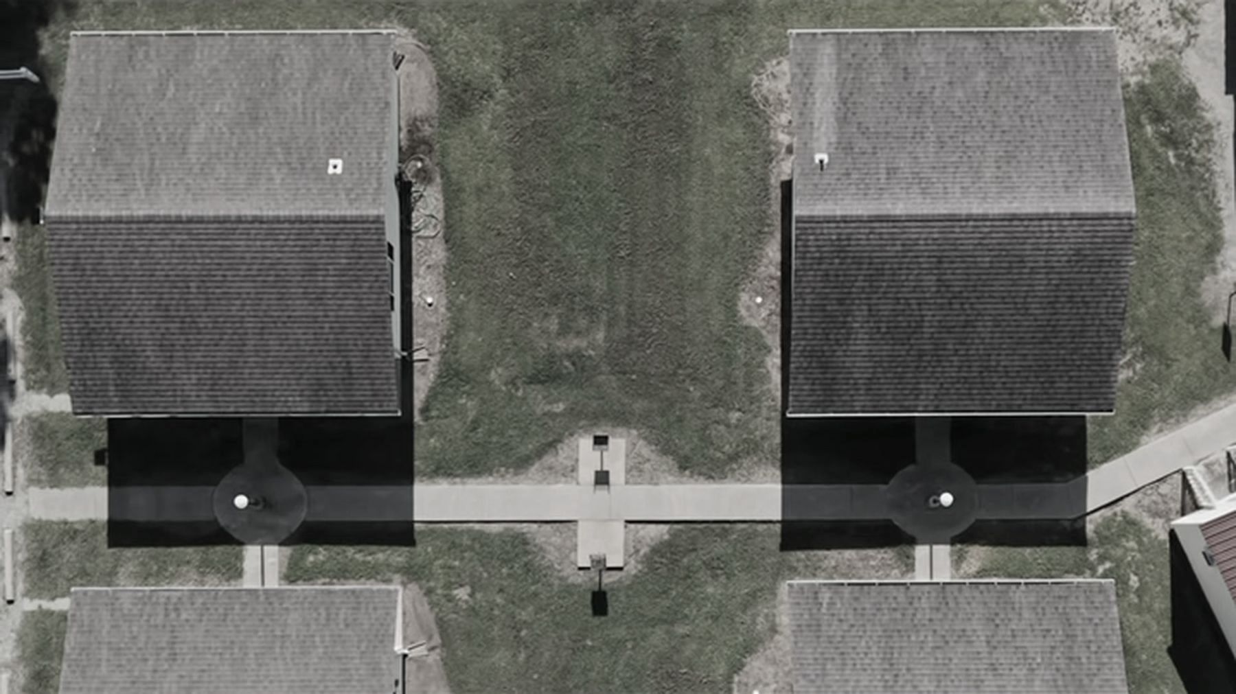 Aerial view of the guest lodging just minutes from the property