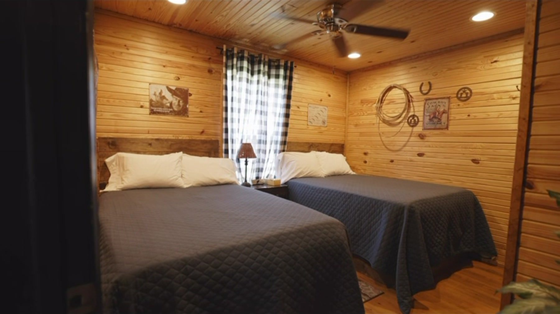 Bedroom inside one of the furnished guest lodging